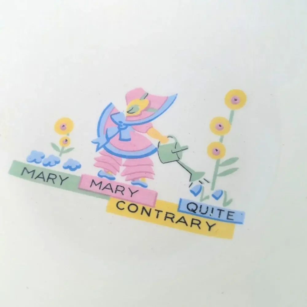 Vintage GW Company Mary Mary Quite Contrary Childrens Bowl